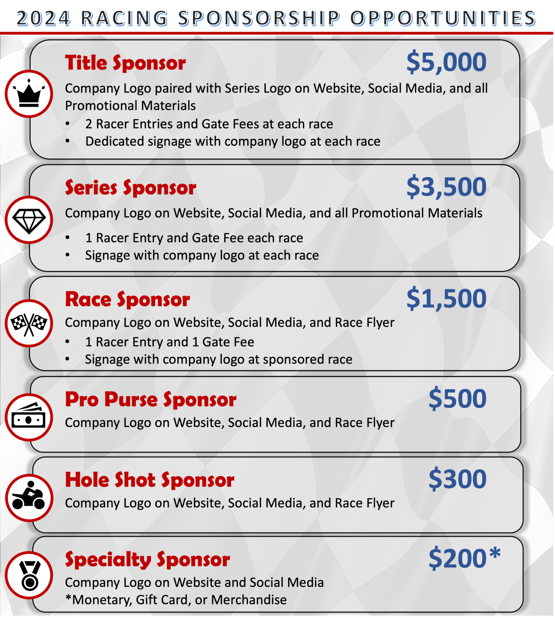 Sponsorship Opportunities – So.IL Off-Road Racing